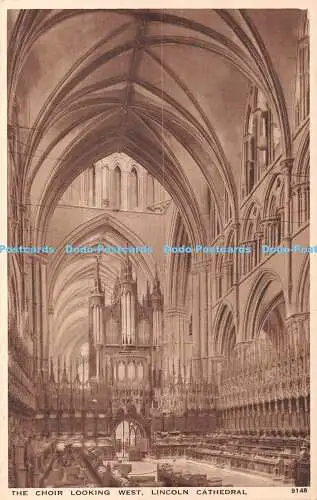 R366711 Lincoln Cathedral The Choir Looking West J Salmon Gravure Style