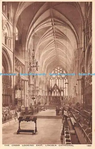 R366712 Lincoln Cathedral The Choir Looking East J Salmon Gravure Style