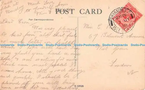 R366717 I o W Shanklin China Postkarte 1918