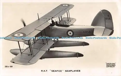 R368313 R A F Seafox Seaplanes Valentine Flugzeug Foto RP