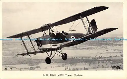 R368317 D H Tiger Moth Trainer Maschine Valentine Flugzeug Foto