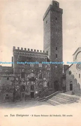 R362016 579 San Gimignano Il Nuova Palazzo del Podesta XIII secolo Ditta S Ventu