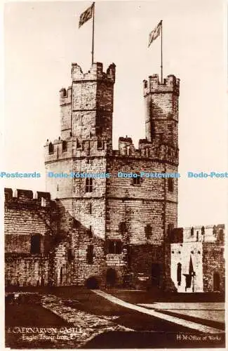 R362019 8 Caernarvon Castle Eagle Tower from E H M Office of Works