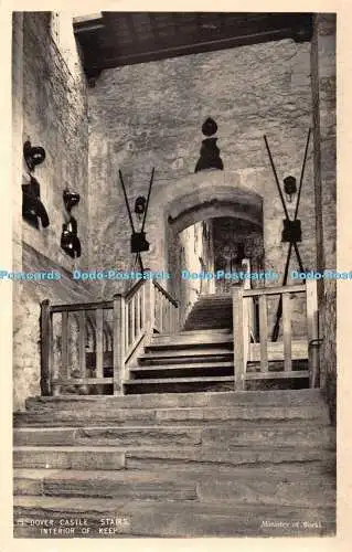 R362021 15 Dover Castle Stairs Interior of Keep Ministry of Works Crown