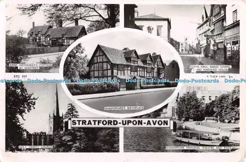 R365252 Stratford Upon Avon Shakespeare Birthplace Holy Trinity Church Tuck RP M