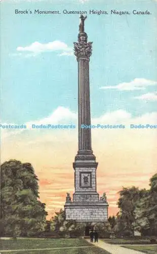 R366774 Kanada Niagara Queenston Heights Brock Monument Postkarte und Gruß C