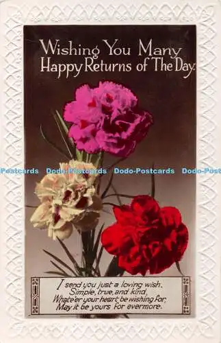 R362075 Ich wünsche Ihnen viele glückliche Rücksendungen des Tages, an dem ich Ihnen nur einen liebevollen Wunsch sende