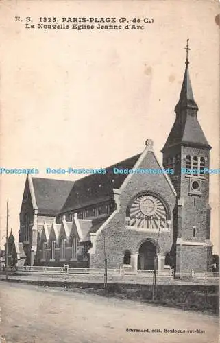 R362095 E S 1325 Paris Plage P de C La Nouvelle Eglise Jeanne dArc Stevenard