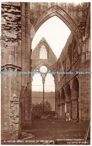 R368429 Tintern Abbey Interieur of Presbytery H M Office of Works