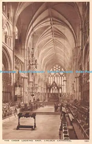 R366844 Lincoln Cathedral The Choir Looking East J Salmon Gravure Style