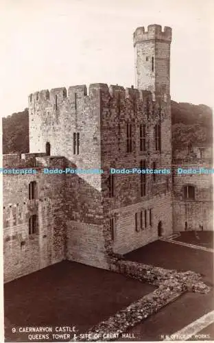 R366876 Caernarvon Castle Queens Tower and Site of Great Hall H M Office of Work