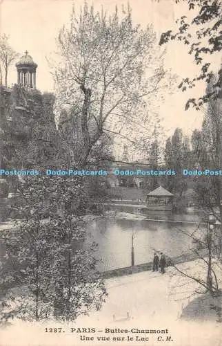 R366896 Paris Buttes Chaumont Une vue sur le Lac C M Jean Bos 1911