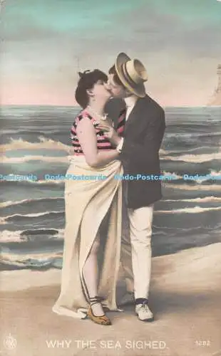 R368510 N P G Why The Sea Sighed 1282 Woman and Man Kissing E J Hey P R A