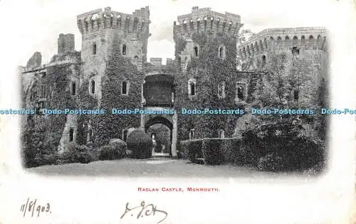 R365401 Monmouth Raglan Castle Postkarte 1903