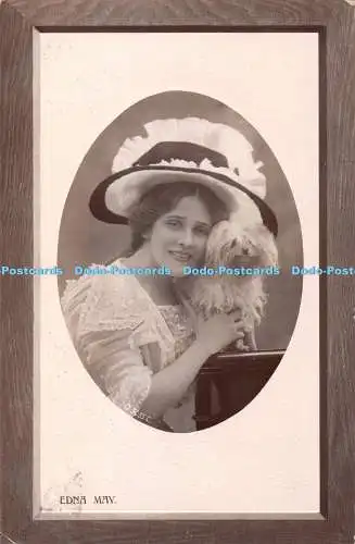 R368529 Edna May O 3035 C Hut Hund Rotary Real Photographic Opalette Serie Nr 52