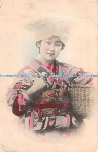 R362212 Asiatische Frau Alte Fotografie Postkarte 1905