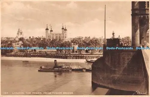 R365443 London The Tower From Tower Bridge J Arthur Dixon 1950