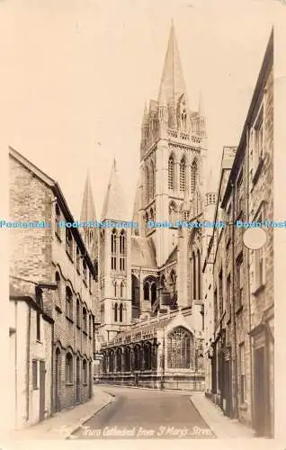 R366976 Truro Cathedral from St Mary Street Frank Grattan A R P S Pen Pol Pictur