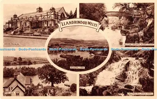 R365477 Llandrindod Wells The Lake General View Grand Pavilion R D M Hill Station