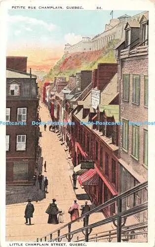 R367038 Quebec Little Champlain Street Postkarte