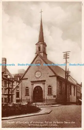 R367039 Kanada Quebec Kirche Unserer Lieben Frau der Siege Librairie Garneau Ltee