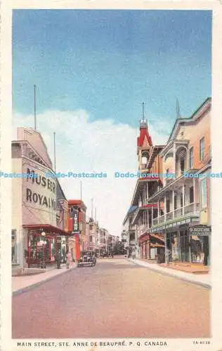 R367042 Kanada P Q Main Street Ste Anne de Beaupre A J Morel C T Foto Colorit C