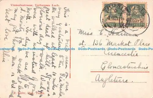 R368660 Viamalastrasse Verlorenes Loch 1925 R Guler