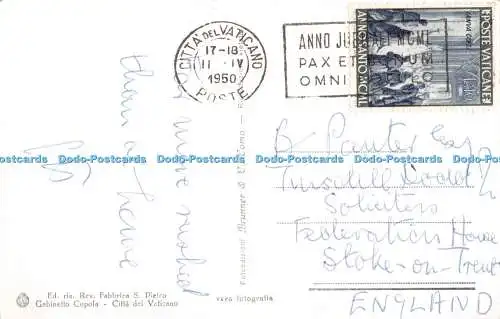 R367093 Citta del Vaticano Cupola di S Pietro dal giardini Brunner und C RP 1950