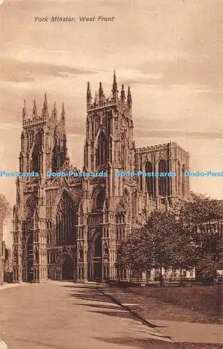 R367183 York Minster Westfront Postkarte 1931