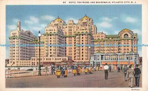 R365766 N J Atlantic City Hotel Traymore and Broadwalk Saltzburg Merchandise Co