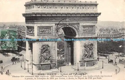 R365786 Paris L Arc de Triomphe Postkarte