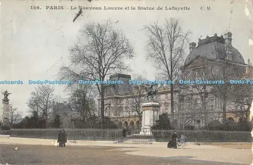 R368936 126 Paris Le Nouveau Louvre et la Statue de Lafayette C M 1905