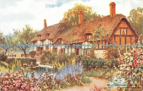 R365826 Stratford on Avon Anne Hathaway Cottage J Aquarell Lachs