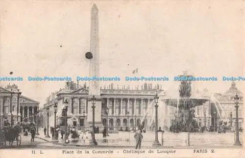 R370706 Paris Place de la Concorde Obelsique de Louqsor H L