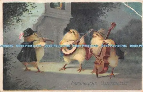R370751 Freundliche Ostergrusse Postkarte
