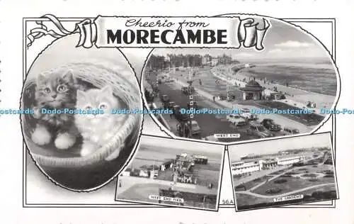 R365991 Cheerio von Morecambe West End The Gardens West End Pier Bamforth Hi Gl