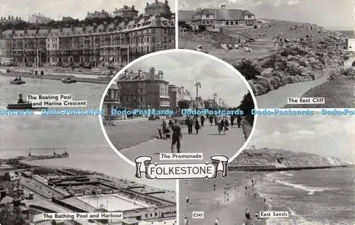 R367640 Folkestone The Promenade The East Cliff A H und S Paragon Serie RP Mult