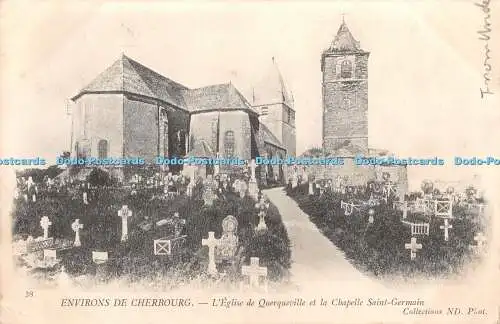 R370980 Environs de Cherbourg L Eglise de Querqueville et la Chapelle Saint Germ