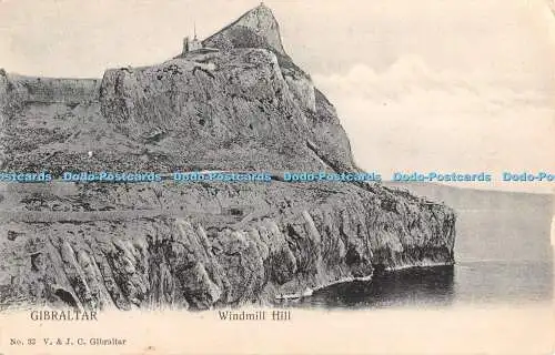 R367674 Gibraltar Windmill Hill V und J C No 32