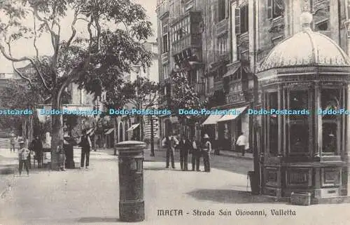 R367675 Malta Strada San Giovanni Valletta Postkarte