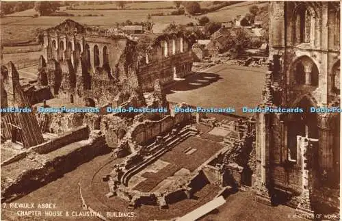 R369293 7 Rievaulx Abbey Chapter House and Claustral Buildings H M Office of Wor