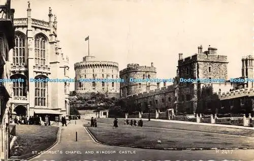 R369344 St Georges Chapel and Windsor Castle H 2417 Valentines RP 1960