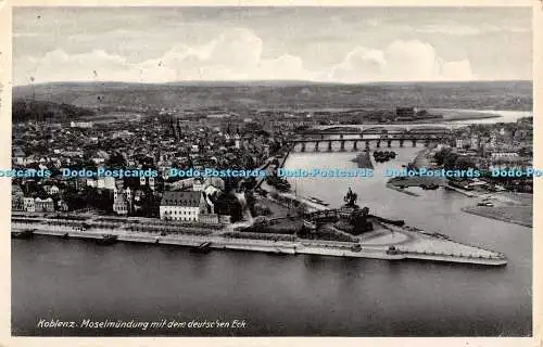 R371097 Koblenz Moselmundung mit dem deutschen Eck Fritz Gutmann 1937