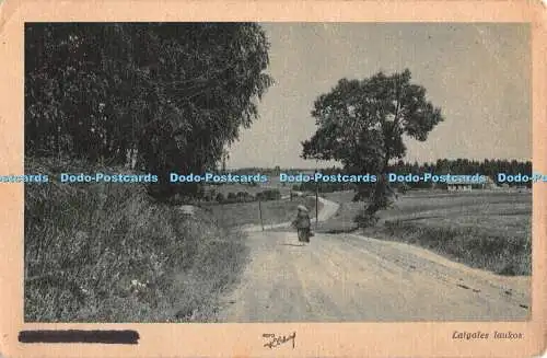 R371102 Latgale Landschaft Volkshilfe Postkarte