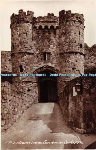 R367797 Carisbrooke Castle I O W Eingangsturm E A Sweetman Sunshine Serie RP