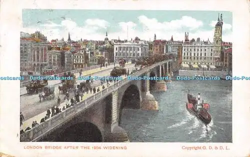 R369391 London Bridge nach der Verbreiterung von 1904 G D und D L 1904