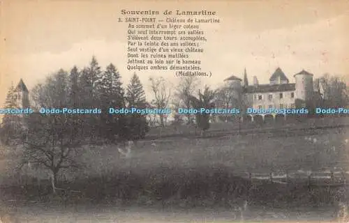 R369411 Souvenirs de Lamartine 3 Saint Point Chateau de Lamartine F Charvet