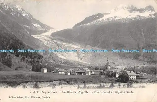 R369425 J J 96 Argentieres Le Glacier Aiguille du Chardonnet et Aiguille Verte J