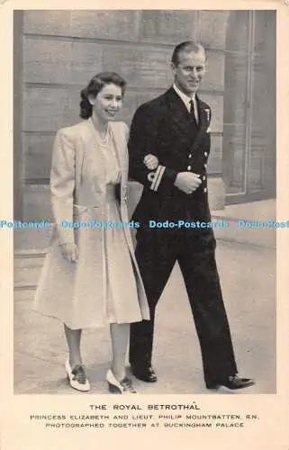 R367857 The Royal Betrothal Princess Elizabeth and Lieut Philip Mountbatten R N