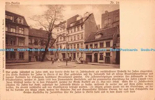 R371184 Alt Berlin Der große Judenhof im Jahre 1899 Kunstanstalten G m b H Nr 2